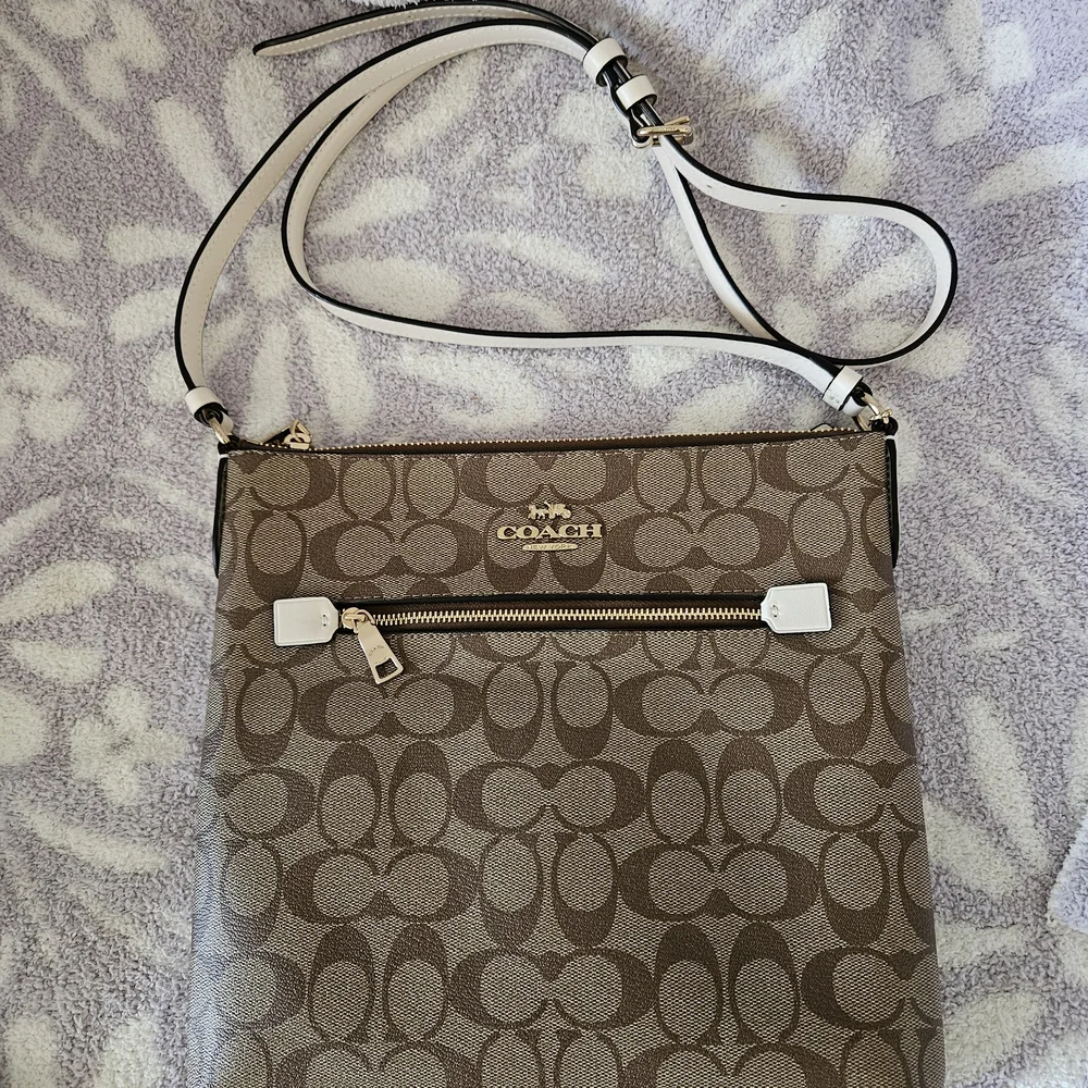 Coach Brown And Chalk Crossbody Handbag